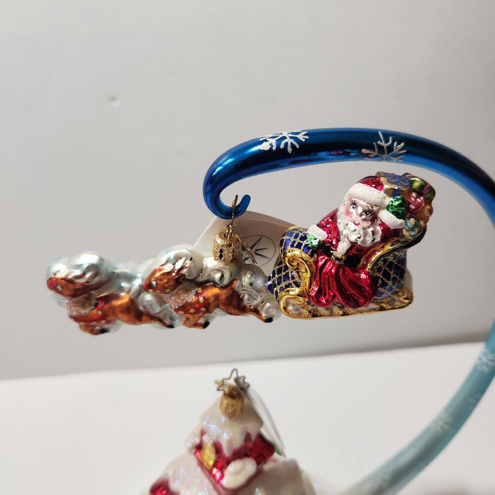 NIB 2002 Christopher Radko "Midnight Magic" Ornaments and Stand 3 Piece Set - Picture 3 of 11